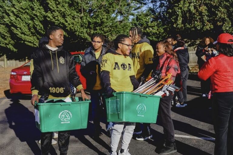 Members of NPHC volunteering on MLK Day