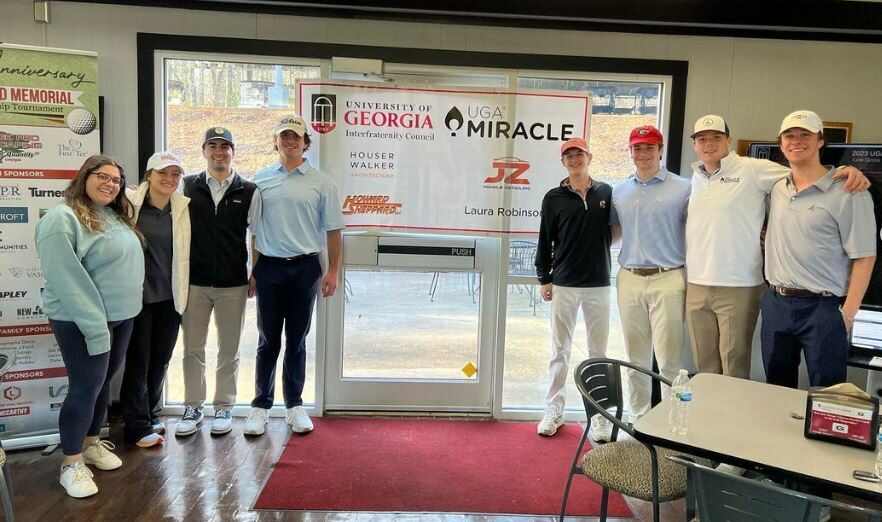 UGA Miracle and IFC exec members at annual golf tournament